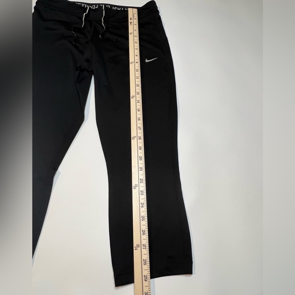 Nike Running Dri-Fit Woman's Leggings Large Black Crop Capri - Picture 7 of 15